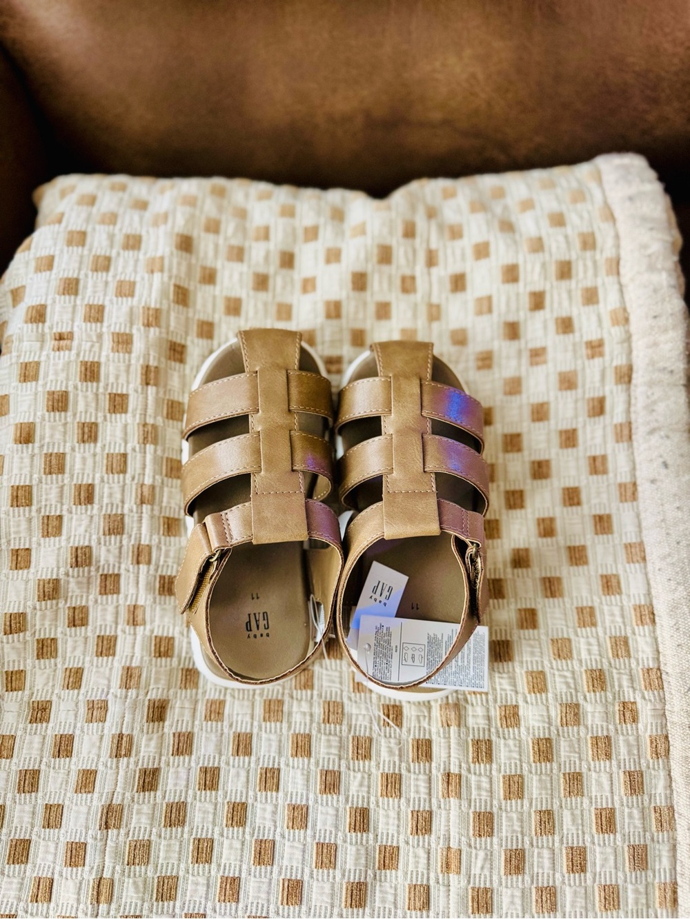 Baby GAP Tan Strappy Sandals- Size 11